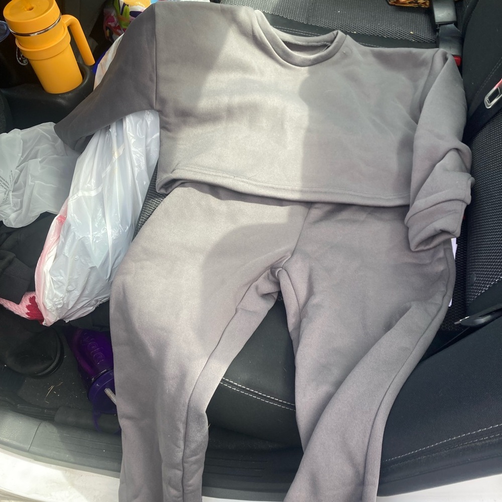 SHEIN Charcoal Kids Sweatshirt and Joggers Set